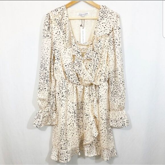 Cupcakes and cashmere dress, cream and black dots. size medium $118 NEW - Picture 2 of 3